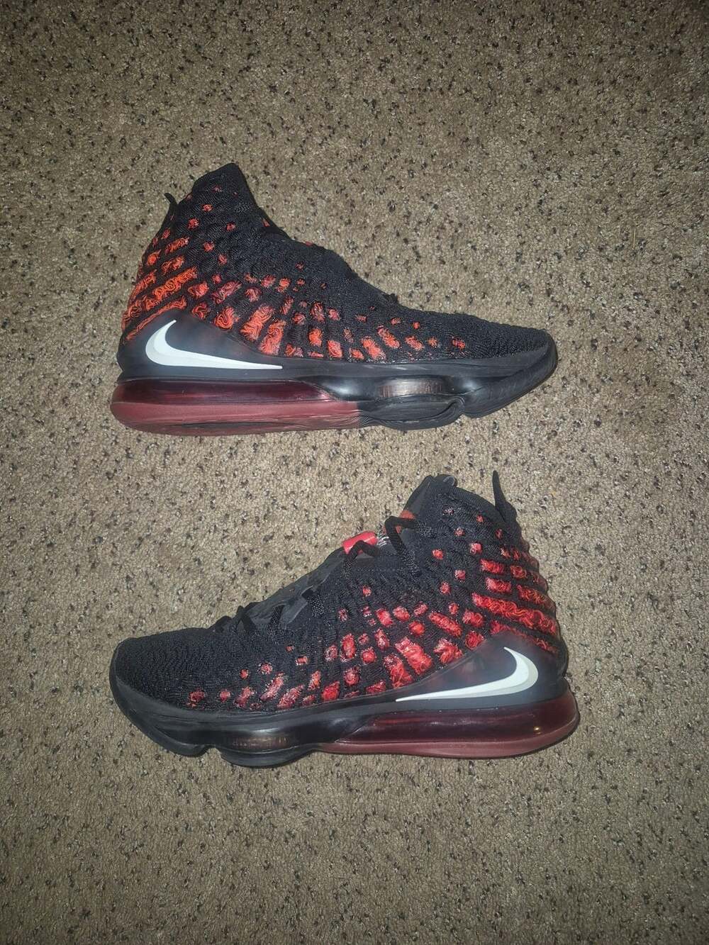 Nike LeBron 17 Infrared VI Black Basketball Shoes BQ3177-006